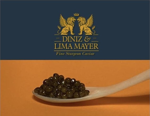 Logo Diniz & Lima Mayer e colher com caviar